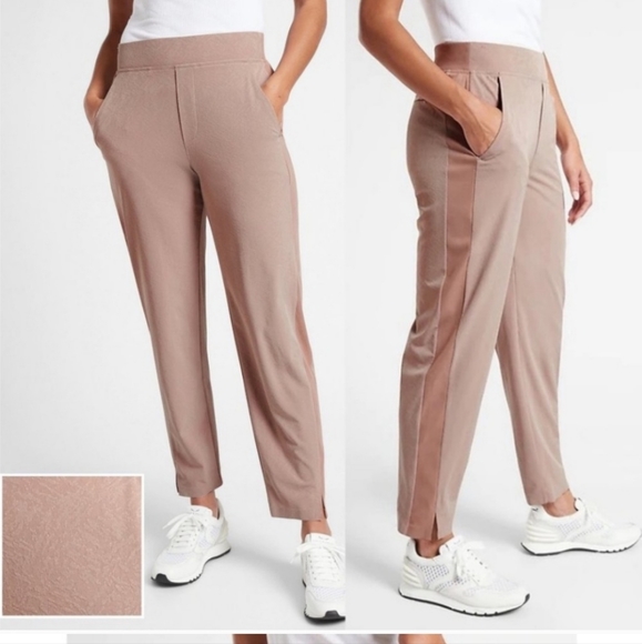 Athleta Brooklyn Textured Ankle Pants 8 - Picture 1 of 10